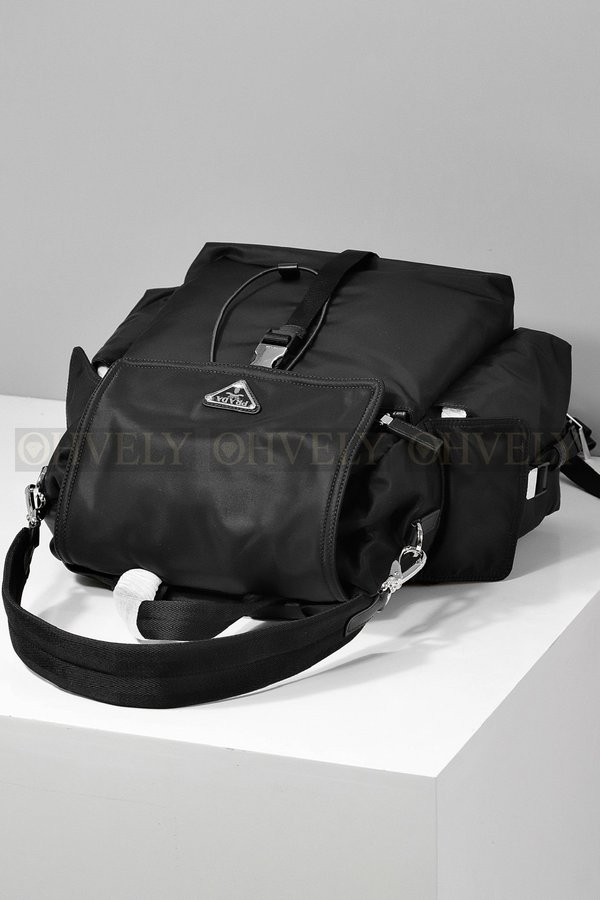 프라다 익스플로어 리나일론 및 가죽 백팩