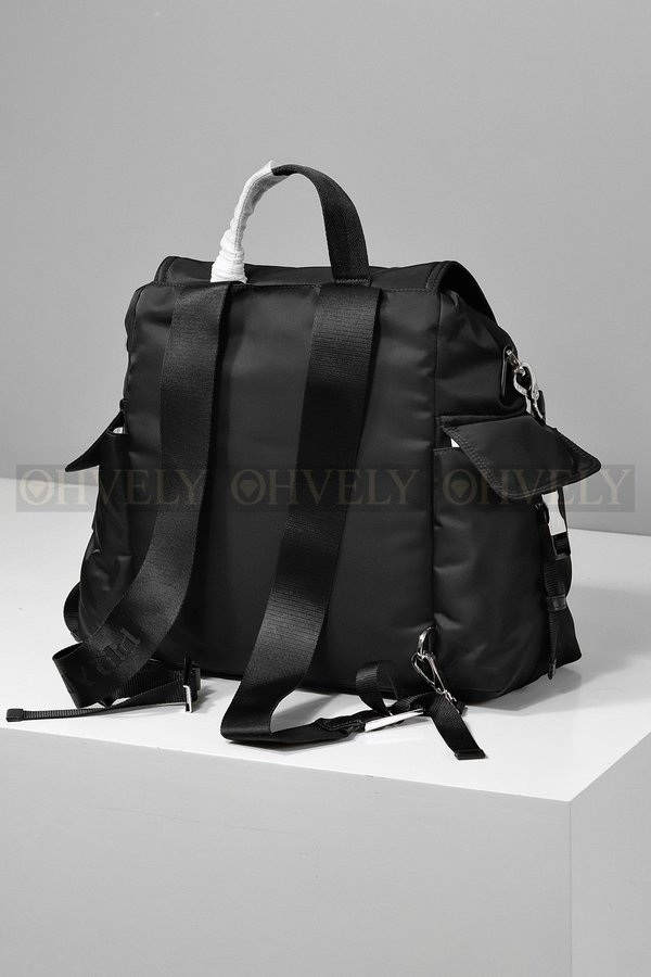 프라다 익스플로어 리나일론 및 가죽 백팩