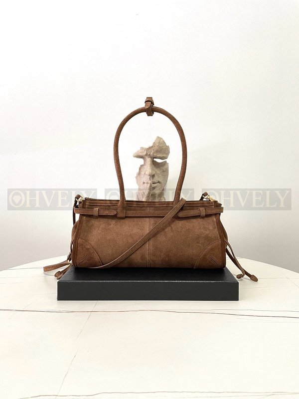 프라다 보니 미디움 스웨이드 핸드백