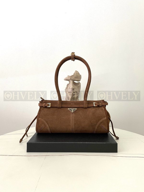 프라다 보니 미디움 스웨이드 핸드백