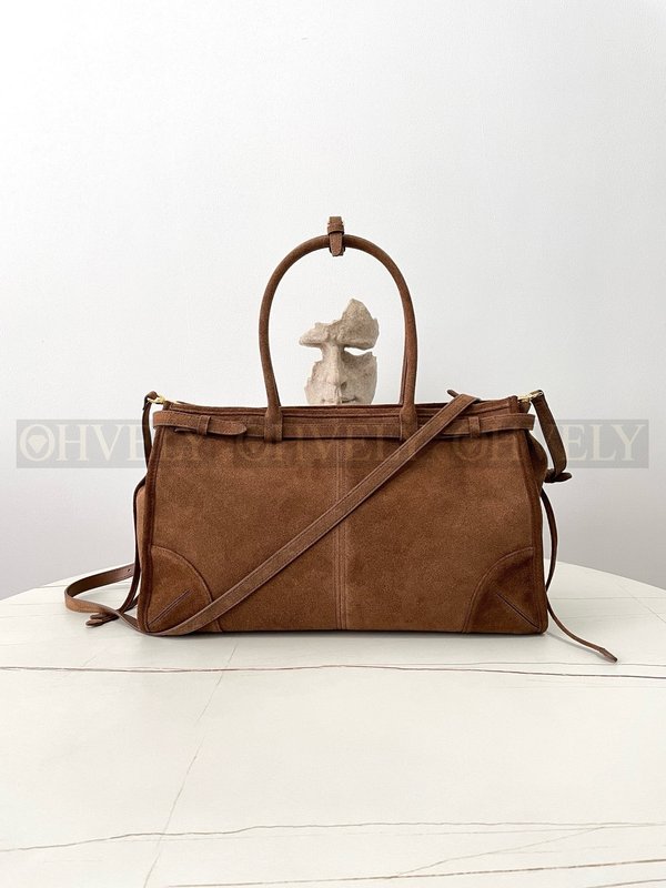 프라다 보니 라지 스웨이드 핸드백