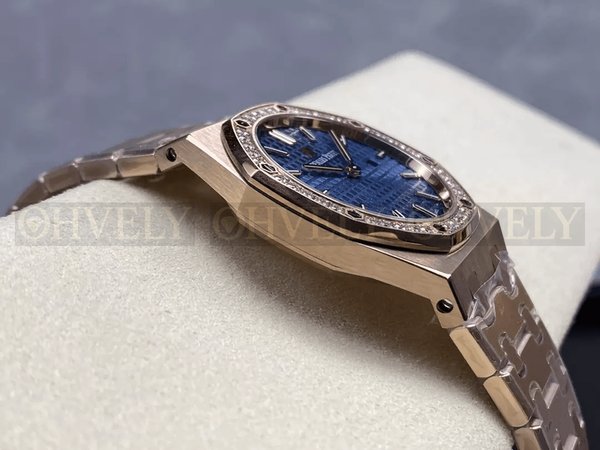 오데마피게 로얄오크 67651 청판 로즈골드 금통 다이아세팅 (33mm,쿼츠)