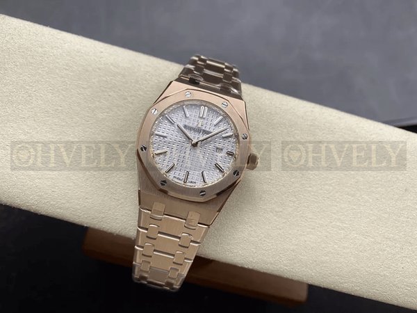 오데마피게 로얄오크 67651 흰판 로즈골드 금통 (33mm,쿼츠)