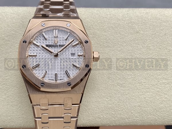 오데마피게 로얄오크 67651 흰판 로즈골드 금통 (33mm,쿼츠)