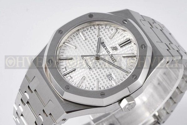 오데마피게 로얄오크 15400 스틸 화이트 다이얼