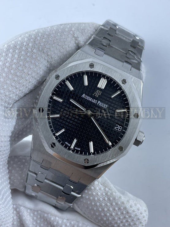 오데마피게 로얄오크 15500 스틸 블랙 다이얼