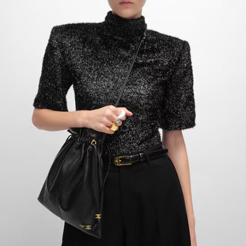 셀린느 스몰 크리스탈 파우치 블랙