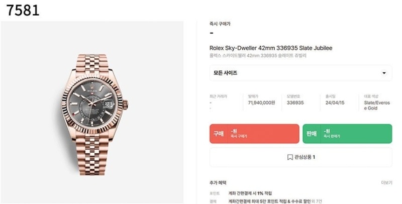 롤렉스 스카이드웰러 슬레이트 쥬빌리