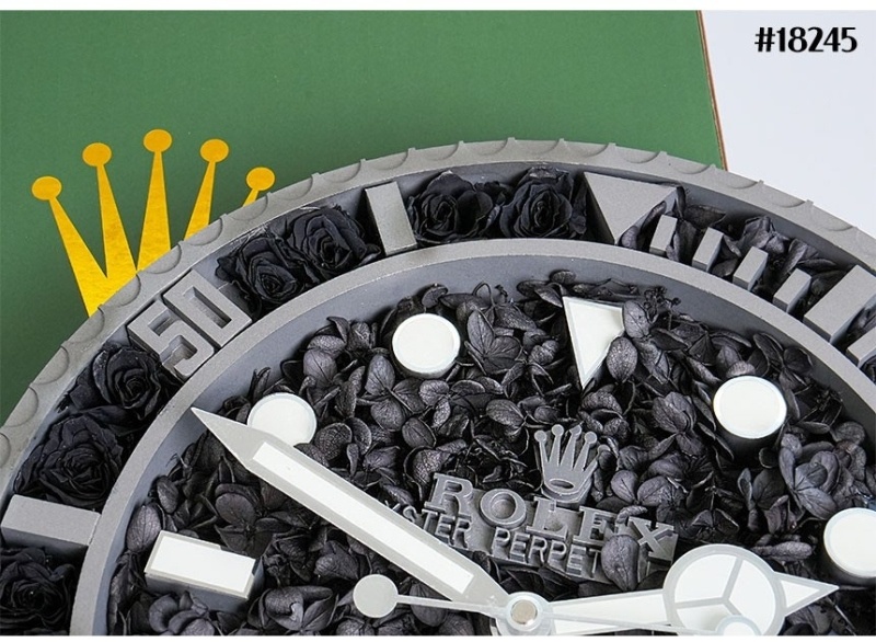 롤렉스 서브마리너 플라워 베이스 월 클락