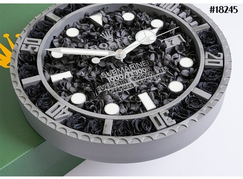 롤렉스 서브마리너 플라워 베이스 월 클락