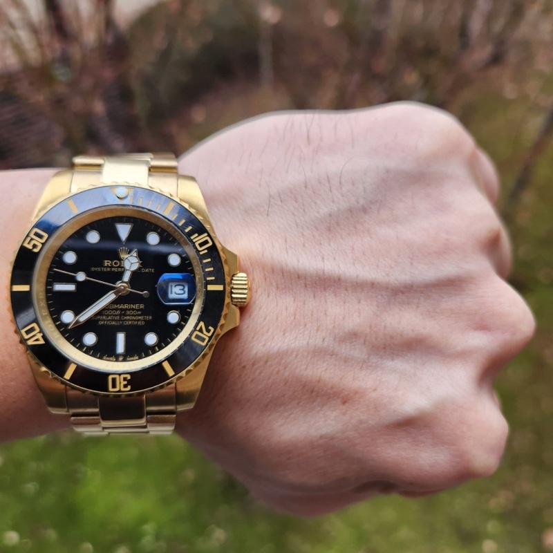 롤렉스 서브마리너 골드 블랙