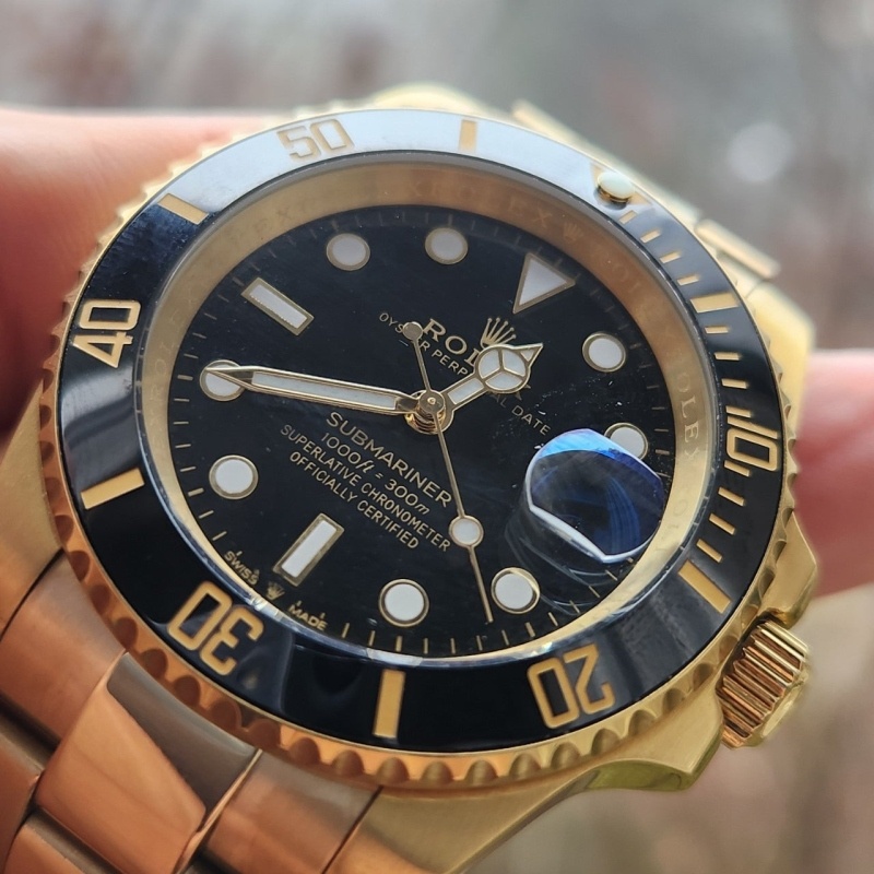 롤렉스 서브마리너 골드 블랙