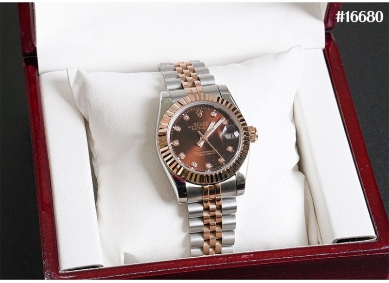 로렉스 레이디 데이트저스트 초콜릿 다이아 셋팅 쥬빌리 에버로즈 골드 콤비