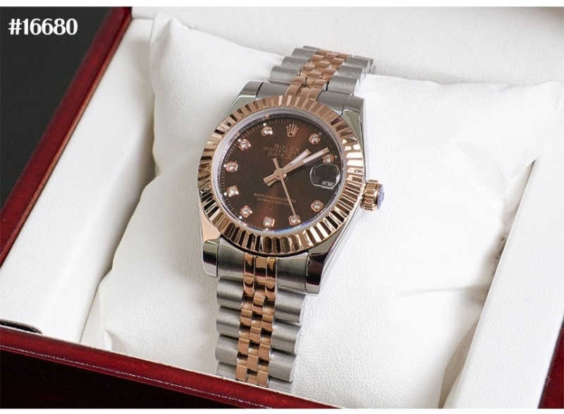 로렉스 레이디 데이트저스트 초콜릿 다이아 셋팅 쥬빌리 에버로즈 골드 콤비