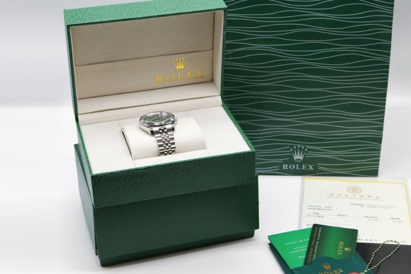 롤렉스 스카이 드웰러 스테인리스 스틸 그린