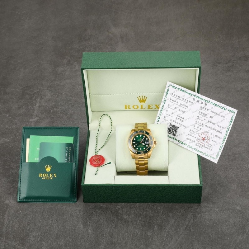 롤렉스 서브마리너 데이트 그린 금통 - [1-182]