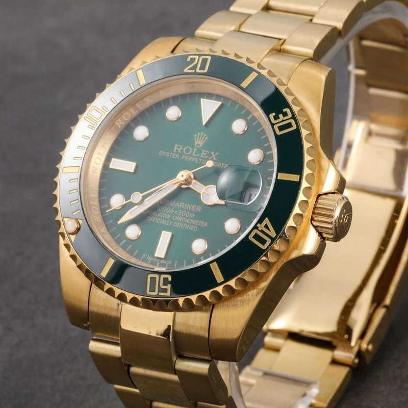 롤렉스 서브마리너 데이트 그린 금통 - [1-182]