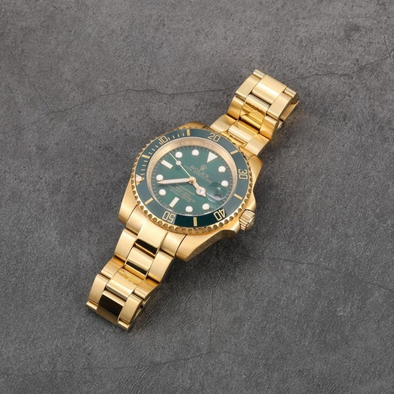 롤렉스 서브마리너 데이트 그린 금통 - [1-182]
