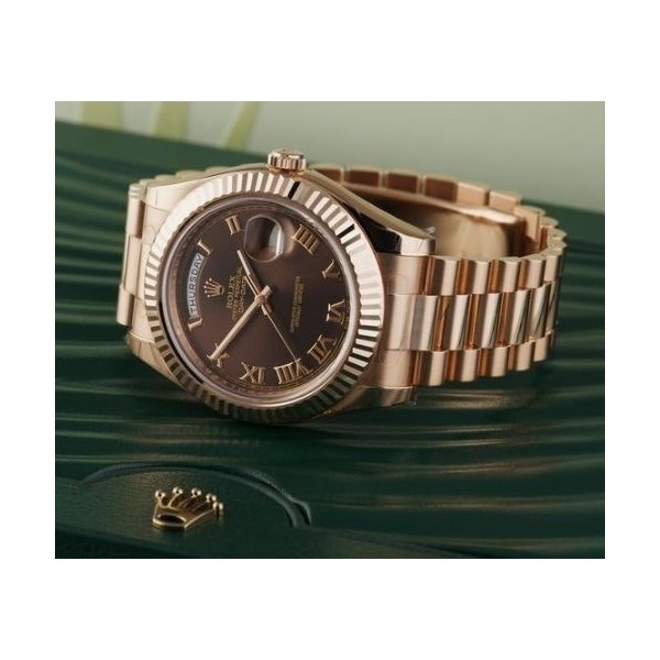 롤렉스 로렉스 데이-데이트 40 초콜릿 다이얼