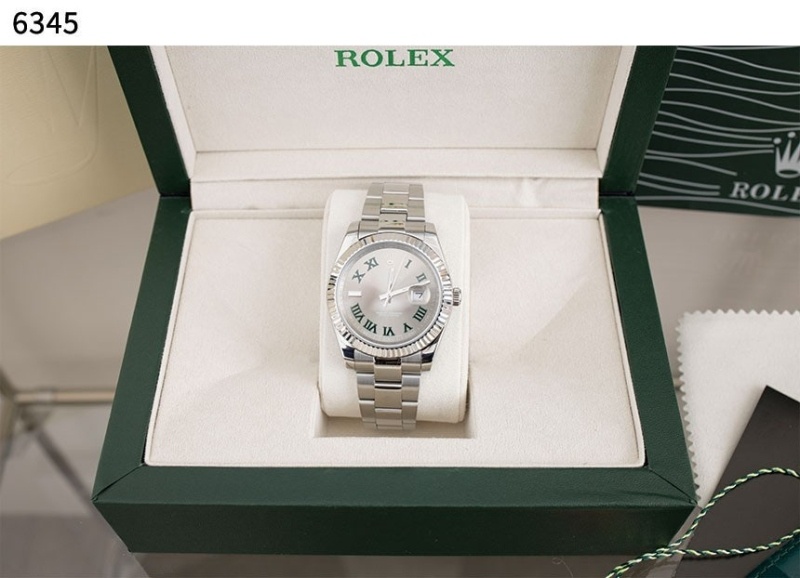 롤렉스 데이트저스트 슬레이트 로만 시계 - 2 Color