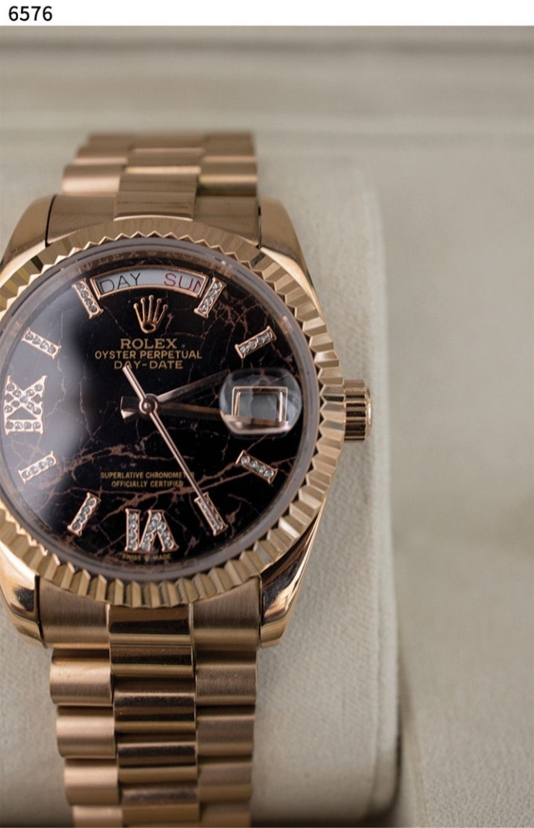 롤렉스 수입고급 데이데이트 다이아 초코판