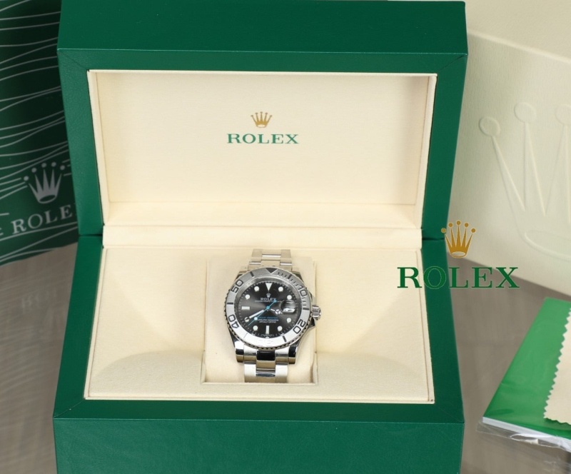 롤렉스 로듐 다이얼 스틸 및 플래티넘 오이스터