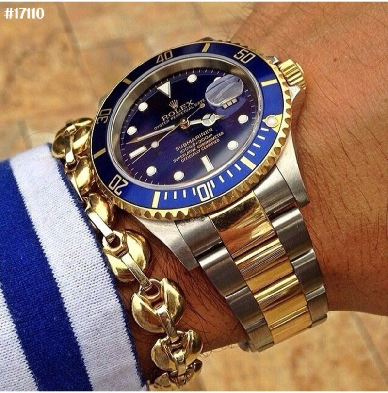 롤렉스 서브마리너 데이트 미드나잇 블루 오이스터 골드 콤비