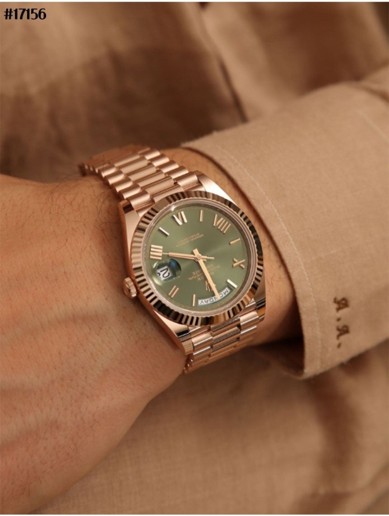 롤렉스 데이데이트 올리브 그린 로만 프레지던트