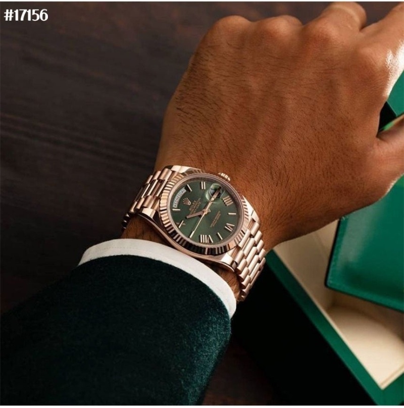 롤렉스 데이데이트 올리브 그린 로만 프레지던트