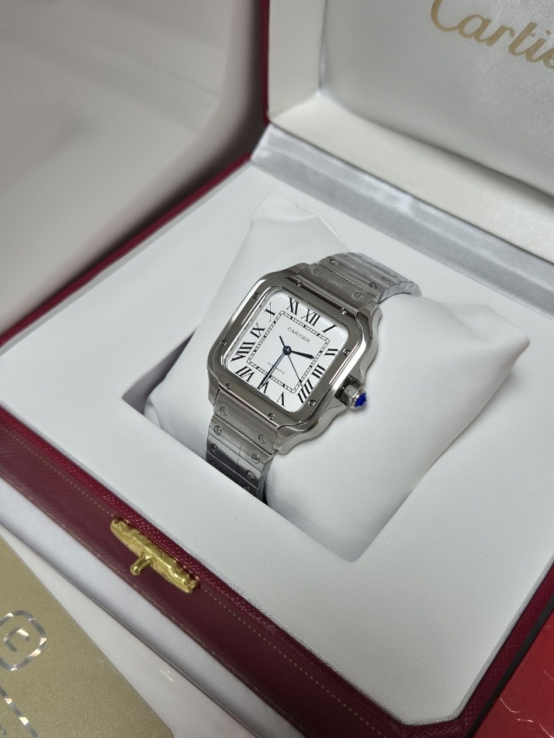 까르띠에 산토스 실버 (남성) -풀구성품-