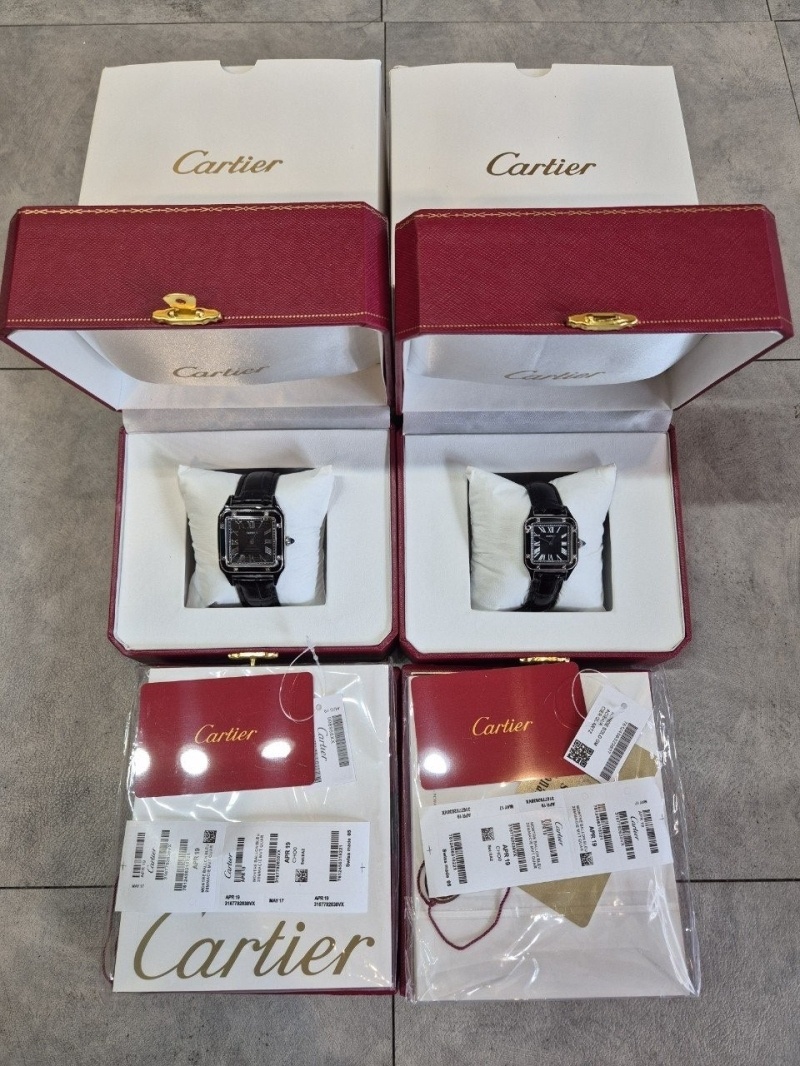 까르띠에 산토스 블랙 2size (커플)