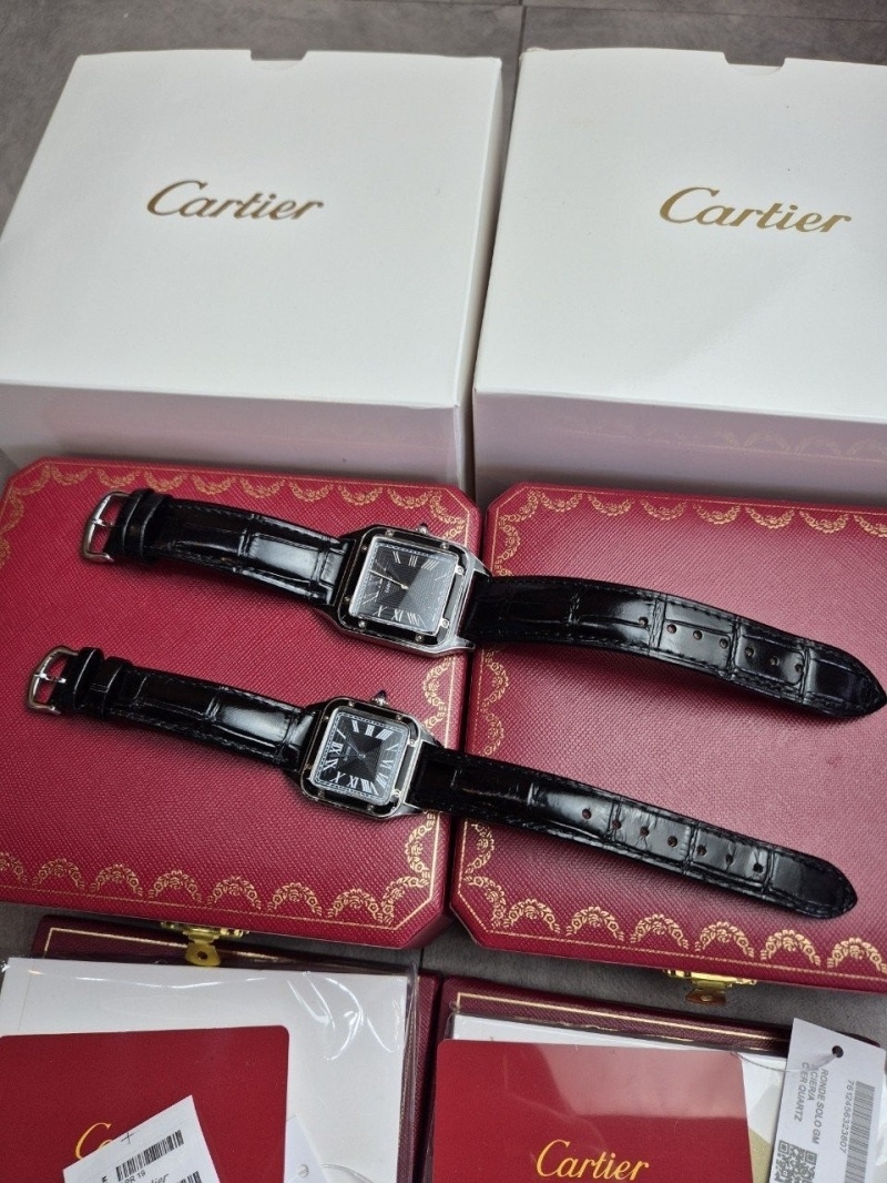 까르띠에 산토스 블랙 2size (커플)