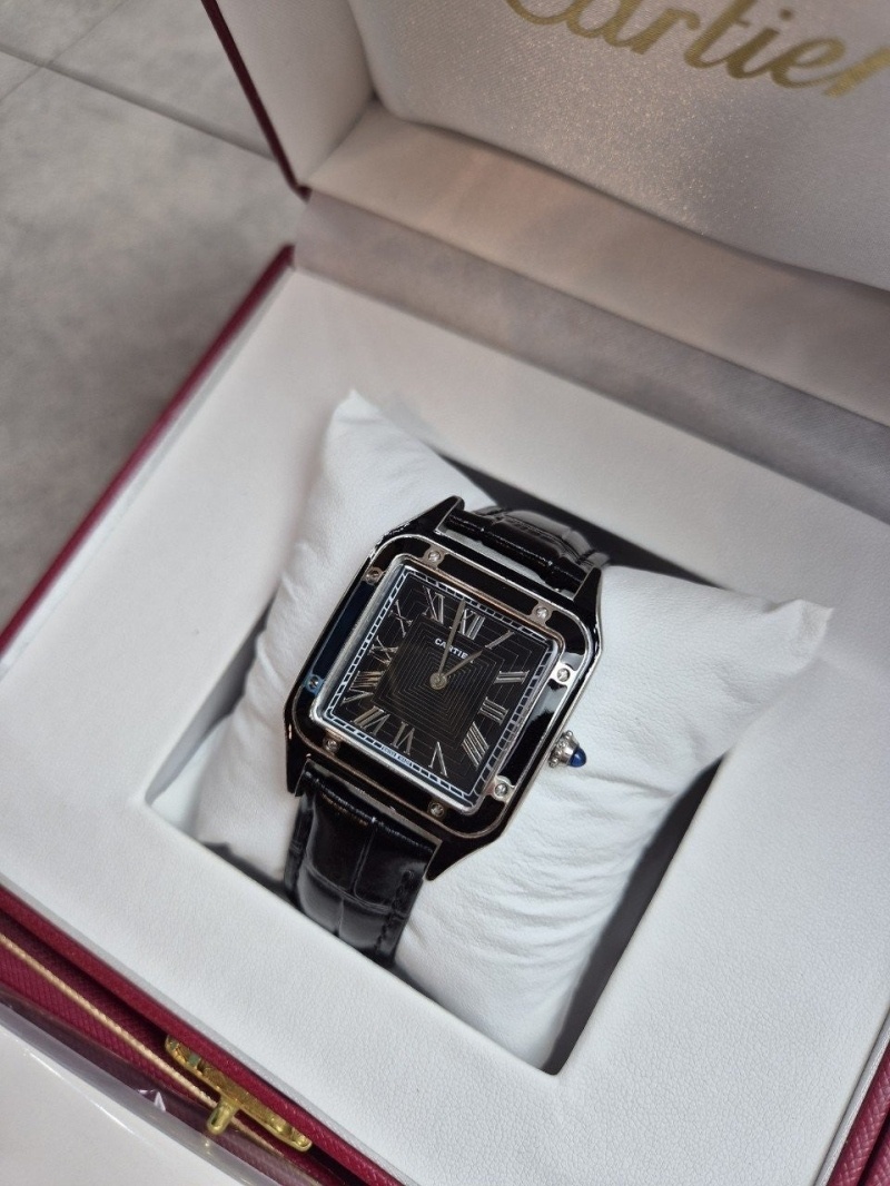 까르띠에 산토스 블랙 2size (커플)