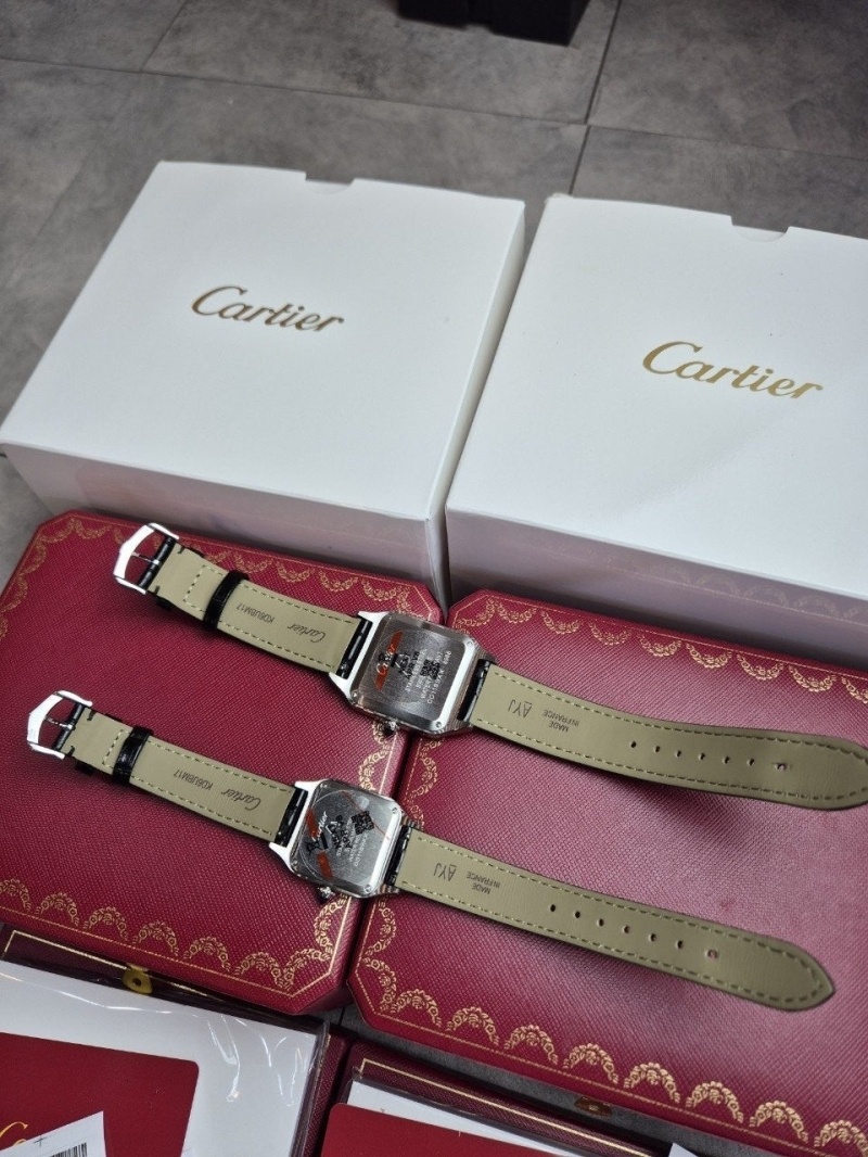 까르띠에 산토스 블랙 2size (커플)