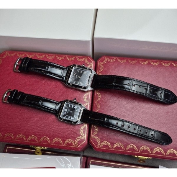 까르띠에 산토스 블랙 2size (커플)