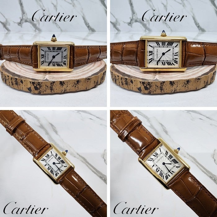 까르띠에 탱크 머스트 워치 브라운 (여성용) -087