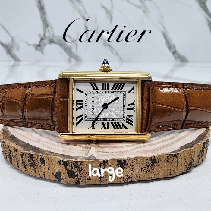 까르띠에 탱크 머스트 워치 브라운 (여성용) -087