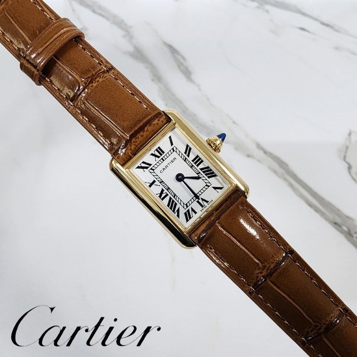 까르띠에 탱크 머스트 워치 브라운 (여성용) -087