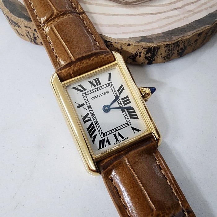 까르띠에 탱크 머스트 워치 브라운 (여성용) -087