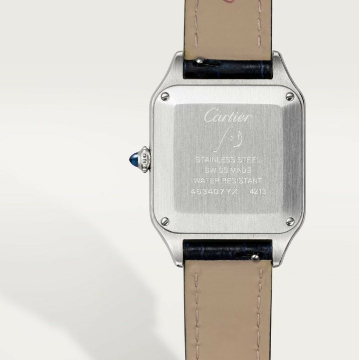 까르띠에 산토스 뒤몽 워치 스틸 가죽 카프스킨