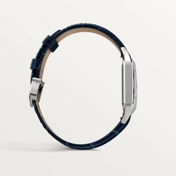 까르띠에 산토스 뒤몽 워치 스틸 가죽 카프스킨