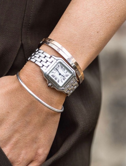 까르띠에 팬더 시계 - 실버 화이트