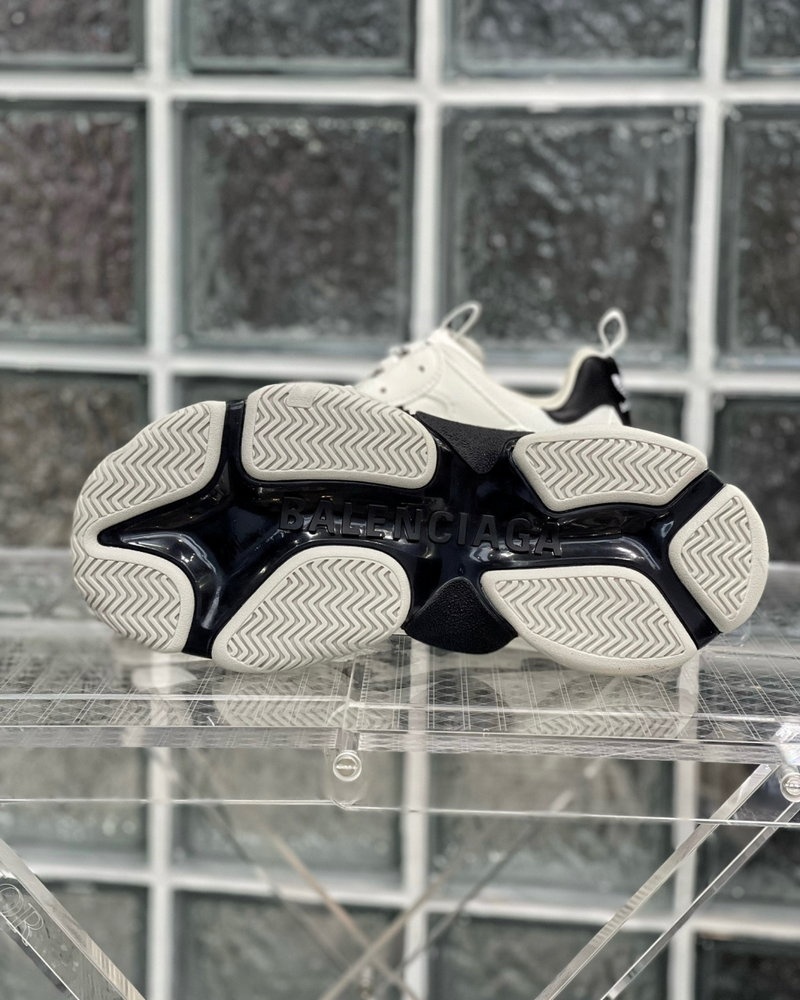 발렌시아가 x 아디다스 트리플 S 스니커즈 - 화이트 블랙
