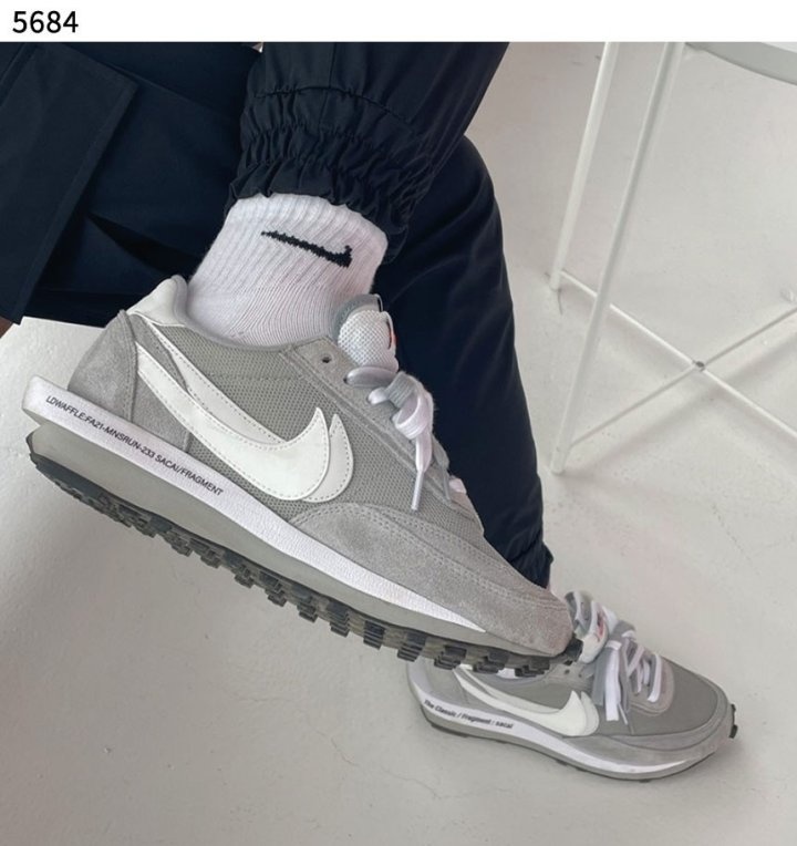 나이키 X 사카이 프라그먼트 LD와플 그레이