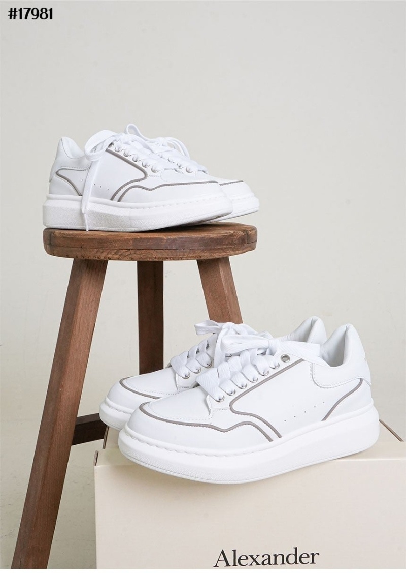 맥퀸 오버사이즈드 스니커즈 화이트 그레이