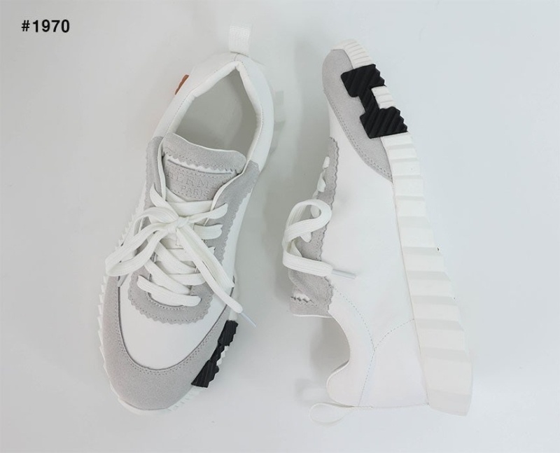 에르메스 바운싱 벨루어 레더 블랑 스니커즈