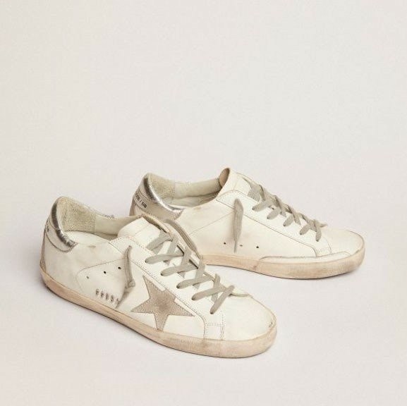 골든구스 실버힐탭&메탈 스터드 레터링 슈퍼스타 스니커즈