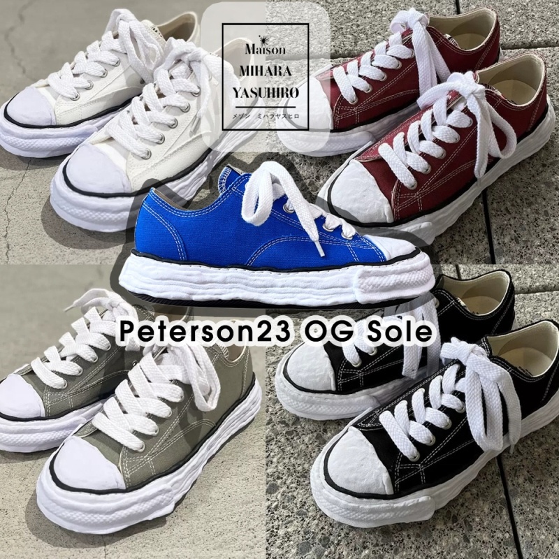 메종 미하라 야스히로 피터슨23 OG 솔 캔버스 로우탑 스니커즈 6color
