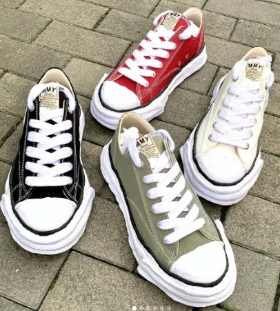 메종 미하라 야스히로 피터슨23 OG 솔 캔버스 로우탑 스니커즈 6color