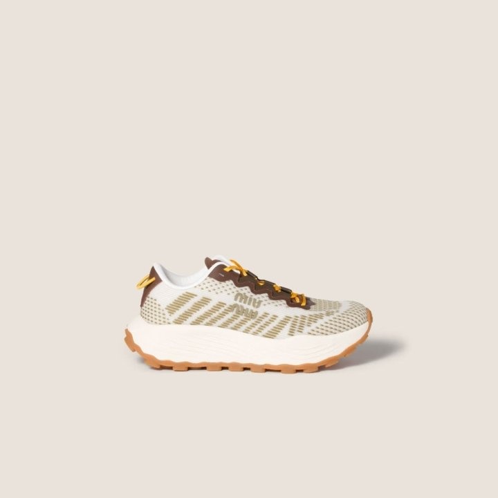 미우미우 여성 테크니컬 패브릭 스니커즈 - 고급버전